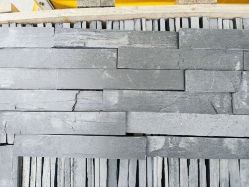 Плитка чёрная из натурального камня фасадная 30 см * 5 см, толщина 7 мм -30 мм купить в Анапе